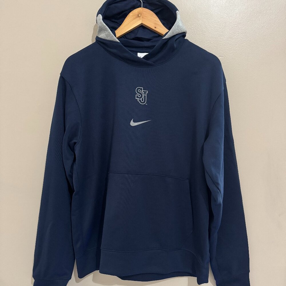 Nike St. Johns Red Storm Basketball Team Issue PE Warm-Up Hoodie Mens M NCAA NEW